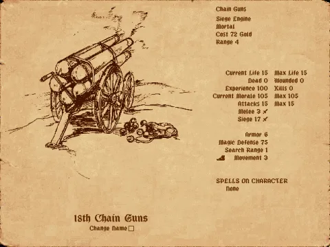 Apart from the usual set of medieval/fantasy units, the game also uses more advanced artillery...