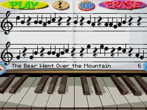 Play songs or make your own with the piano mini game