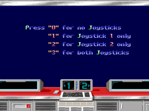 Select Joystick or Keyboard (VGA)
