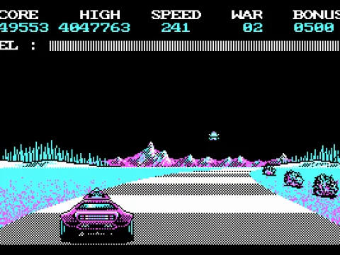 Driving at full speed (CGA).