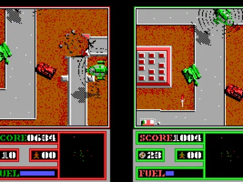 Hey, I can see you! A two player game in progress (EGA)