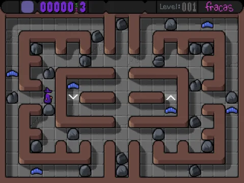 Level One: Normal/single player mode. <br>The way out only appears when the blue enemies are eliminated