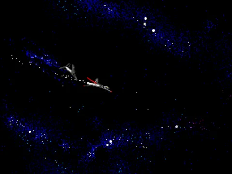 Opening cinematic: the battle continues in space...