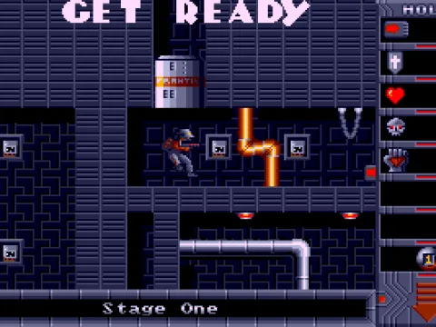 The main character emerges from the escape pod.