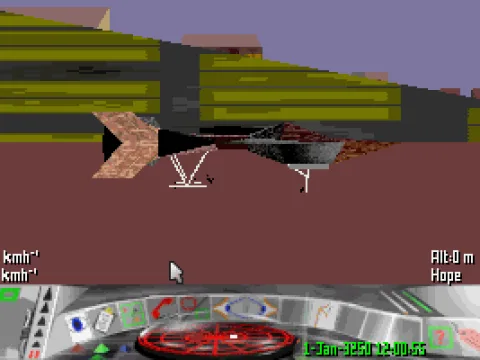 External side view of ship.