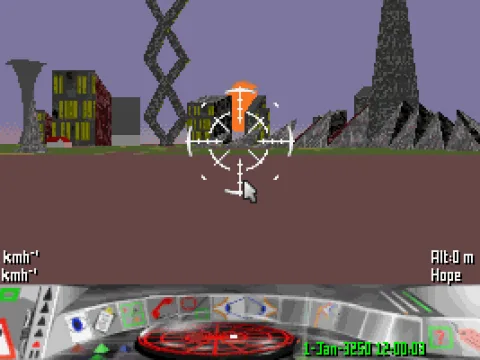 First person view from cockpit.