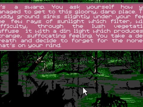 Stranded in a medieval swamp.