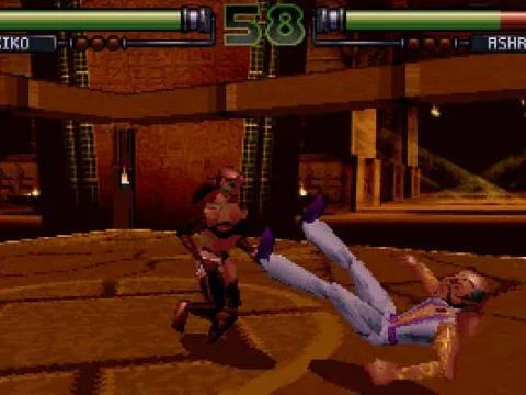 Ashraf is made fall down real bad by Kiko