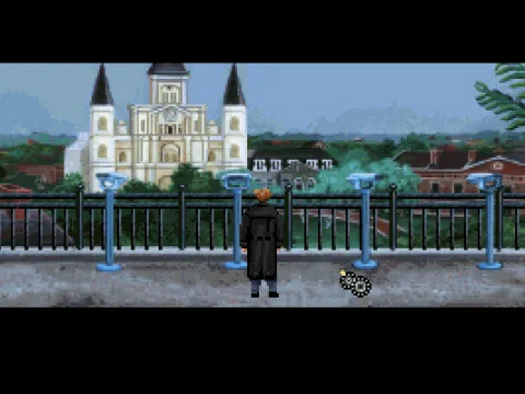 Looking over the city park