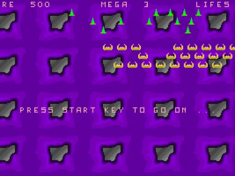 The player has lost a ship / life so the game pauses