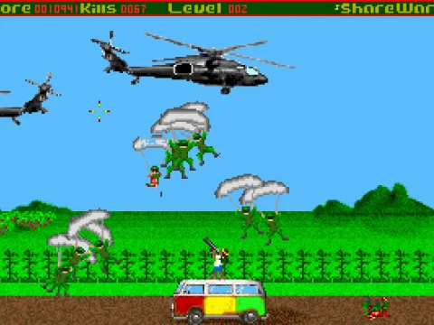 Looks like they brought the whole garrison with them...oh, there goes the Sergeant's lower half...