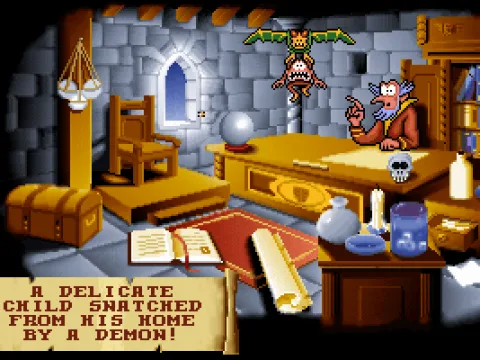 From the intro: Little Prince Buffoon has been kidnapped; you have to rescue him. Thats not going to be a easy task, since there are countless obstacles in your way and the little Prince is stupid, stupid, STUPID!