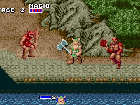 Surrounded by two warriors near the village