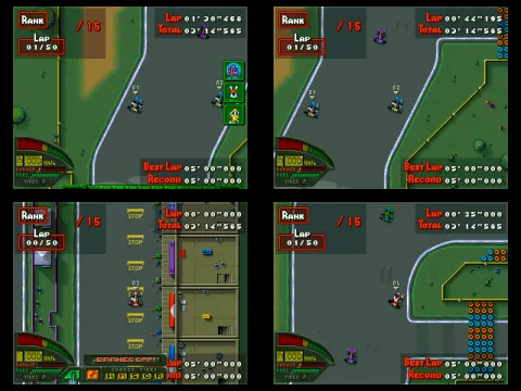 Four-player racing