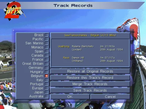 Track records.