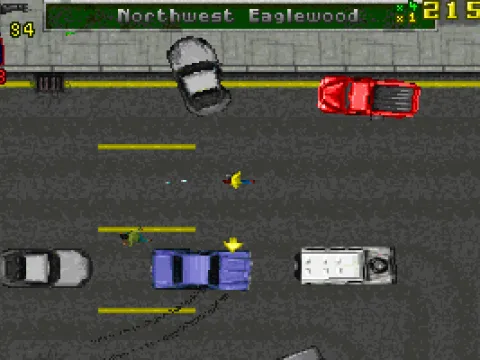 Gameplay in lo-res mode is less colorful