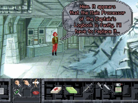 ...whereas Ysanne needs to repair the computer terminal.