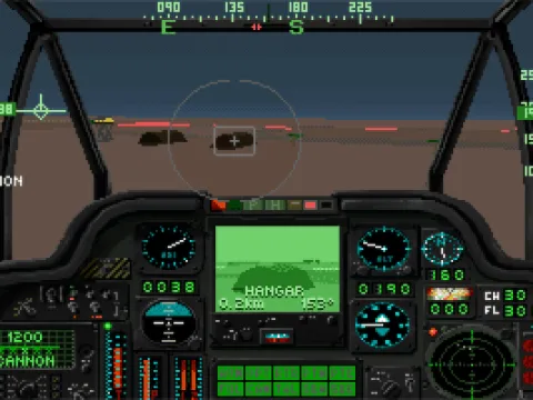 In-flight at night (MCGA/VGA)