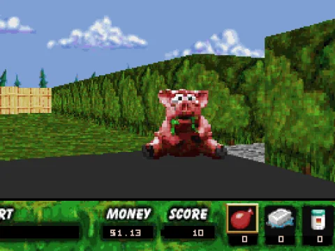 A Pig, ready to be washed.