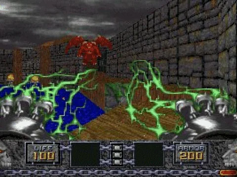 Using the Gauntlets to shock a Gargoyle