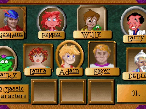 Play against up to three computer-controlled opponents at a time, including familiar Sierra characters ...