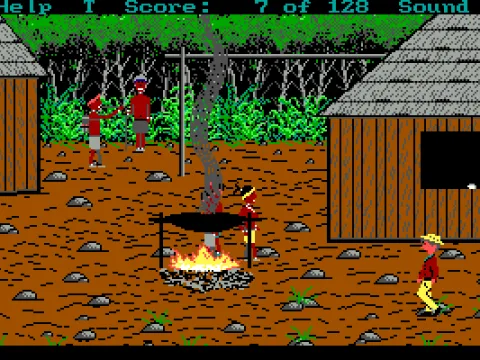 Hugo arrives at a village..