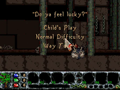 Difficulty selection