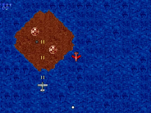 Taking out some stationary anti-aircraft turrets