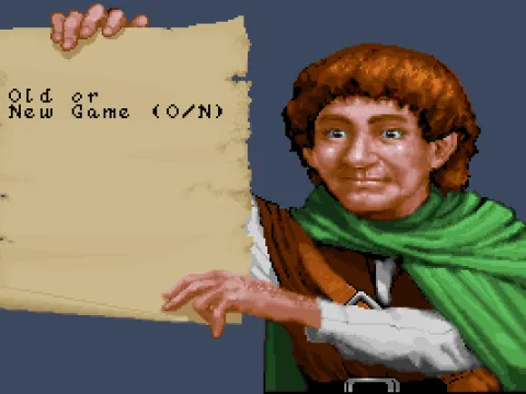 Starting options screen