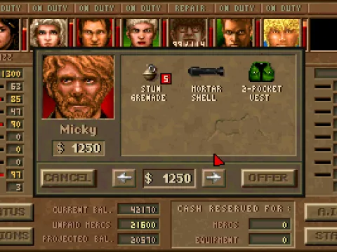 There's a weapons auction between missions.