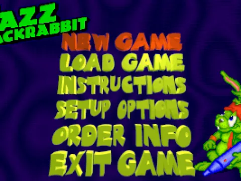Normal <i>Jazz Jackrabbit</i> menu
