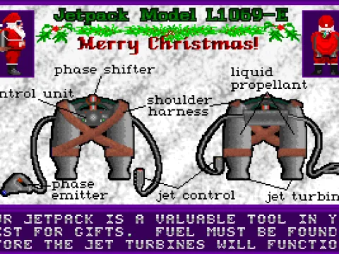 One of the game's help screens. 
It shows Santa which is a nice touch