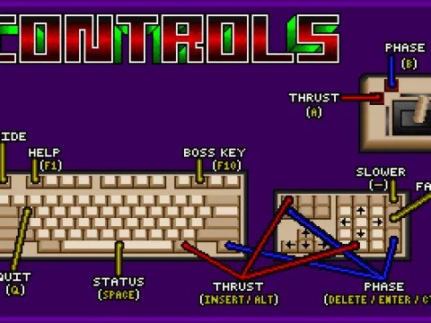 The game is keyboard controlled but a joystick could be used as well