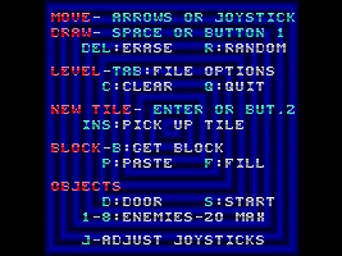 The game's configuration options