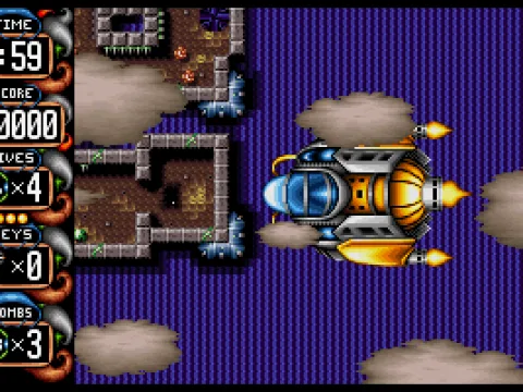 Ship dropping Jim for one of the overhead levels