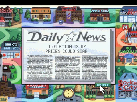 The newspaper (MCGA/VGA)