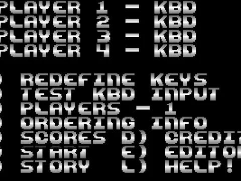 The game's configuration options