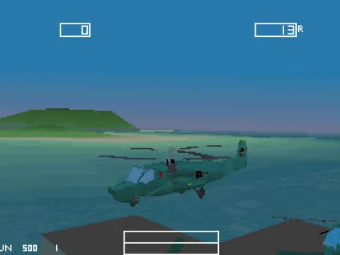 External view of the Hokum, taking off