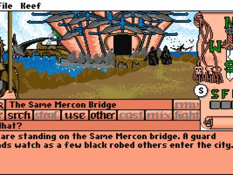 Better keep a low profile, those Mercon guards have a thing against honorable thieves like Keef here.