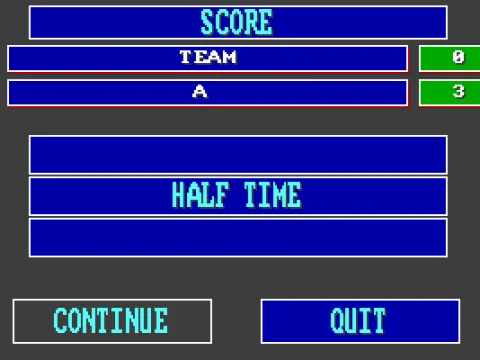 Score during half time