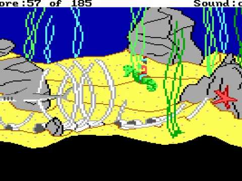 Riding a seahorse underwater