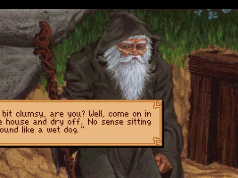 Cedric the old wizard wonders why sitting in