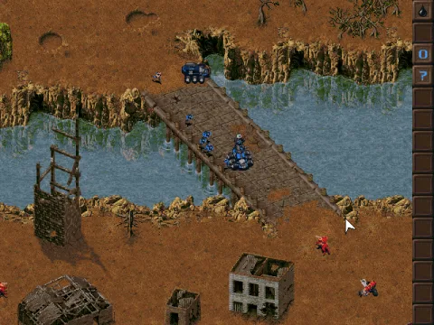 Securing the bridge.