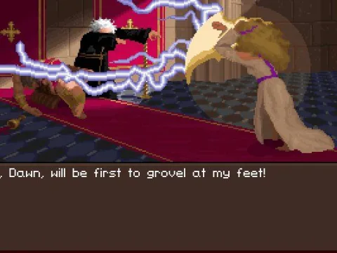 Magical duel between Dawn and Scotia