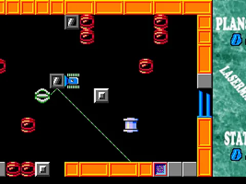 Reflection of the laser