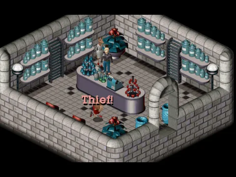 Something happened in the shop... Thief!