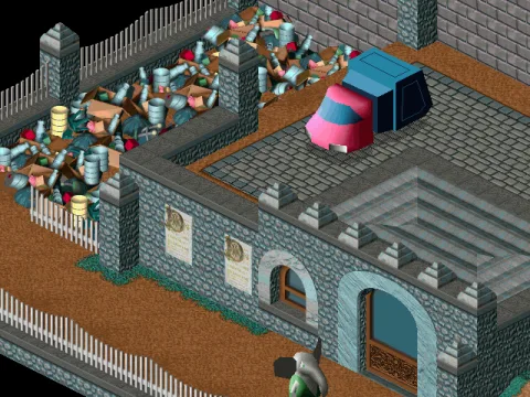 Hidden in the truck.