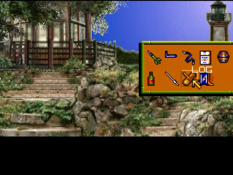 By right-clicking you can check your inventory and use/combine items.