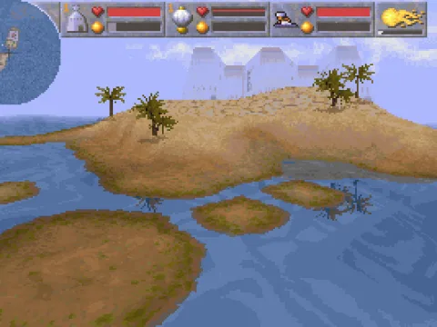 A fortress built on a small island