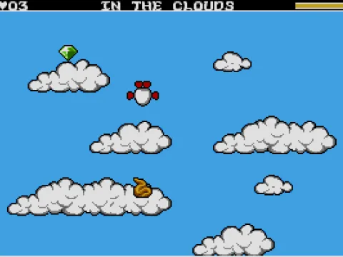In the clouds.